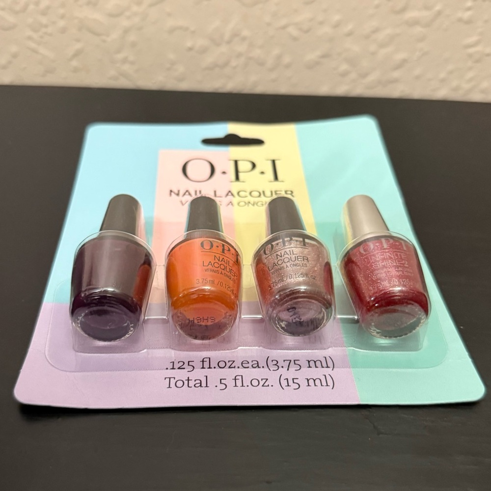 O.P.I 4pk Mini Nail Lacquer Set, NEW - Picture 4 of 8